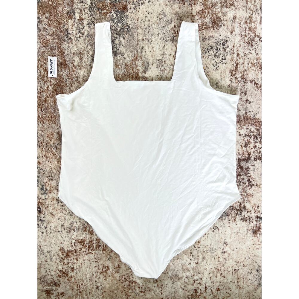 NWT Old Navy White Square Neck Shaping Bodysuit Women's 4X - Picture 4 of 7
